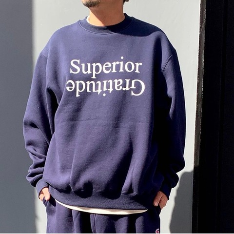 【SUPERTHANKS】Sperior Gratitude sweat crew-neck