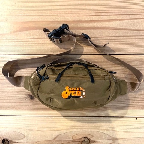 【SOBER IS OVER!】ORANGE LOGO WAIST BAG