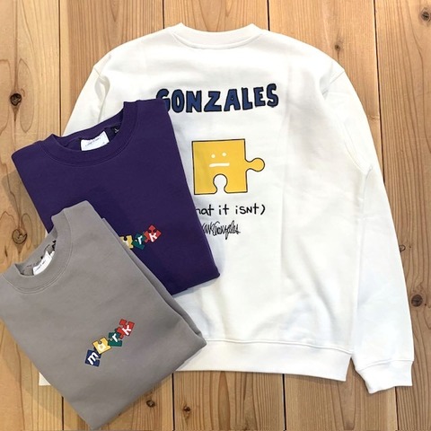 【SALE30％OFF★(What it isNt) ART BY MARK GONZALES】パズルアート裏起毛トレーナー