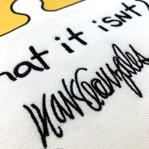 【SALE30％OFF★(What it isNt) ART BY MARK GONZALES】パズルアート裏起毛トレーナー