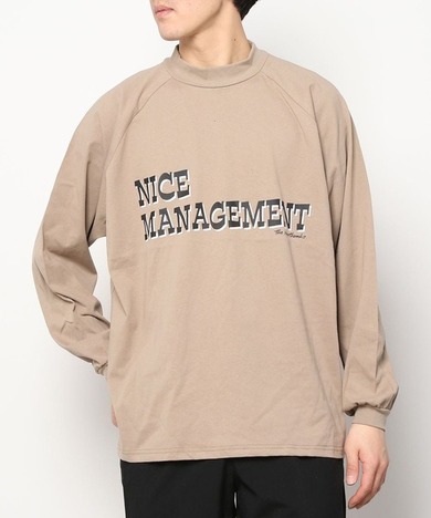 【SALE30％OFF★SUPERTHANKS】NICE... モックネックロングスリーブビッグTシャツ