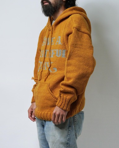 【SALE50％OFF★HAVE A GRATEFUL DAY】WOOL KNIT HOODIE