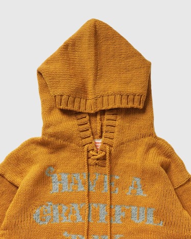 【SALE50％OFF★HAVE A GRATEFUL DAY】WOOL KNIT HOODIE