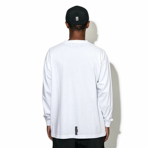 【CHARI＆CO】EMBROIDERY SCRIPT ON PKT L/S TEE