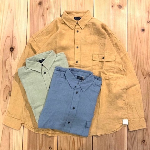 【MODEM DESIGN】LINEN MIX WIDE SHIRTS