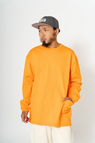 【BIG MIKE】US COTTON 10oz  W POCKET L/S TEE