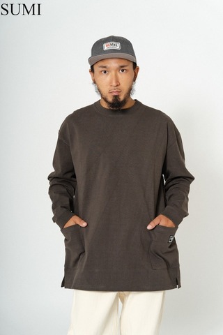 【BIG MIKE】US COTTON 10oz  W POCKET L/S TEE