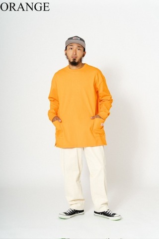 【BIG MIKE】US COTTON 10oz  W POCKET L/S TEE