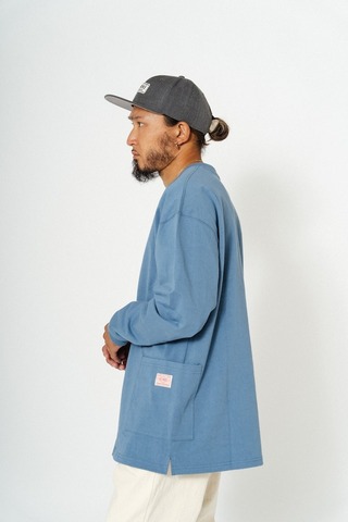 【BIG MIKE】US COTTON 10oz  W POCKET L/S TEE