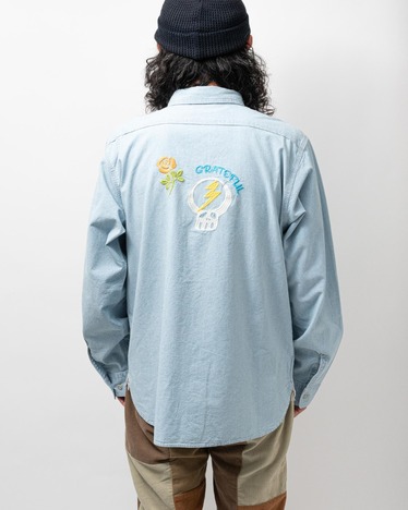 【HAVE A GRATEFUL DAY】EMBROIDERY SHIRT