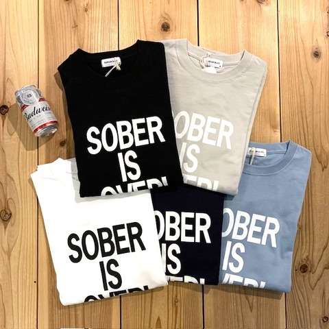 【SOBER IS OVER!】POSTER LOGO WIDE L/S TEE