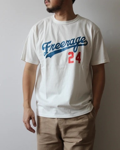 【FREE RAGE】”BASEBALL” リサイクルコットンTee