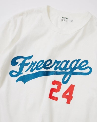 【FREE RAGE】”BASEBALL” リサイクルコットンTee