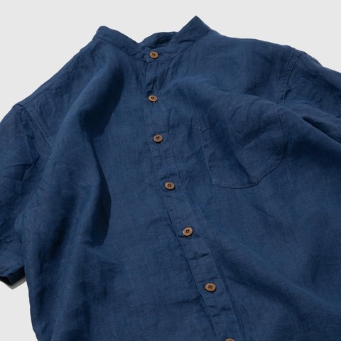 【GOHEMP】NO COLLAR S/SL SHIRTS