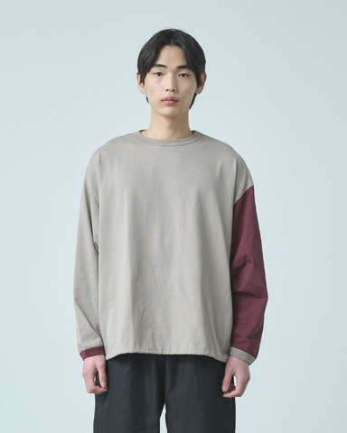 【Kelen】BI COLOR SLEEVE TOP / NAGEL