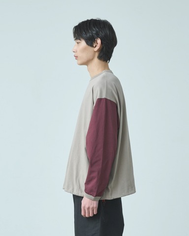 【Kelen】BI COLOR SLEEVE TOP / NAGEL