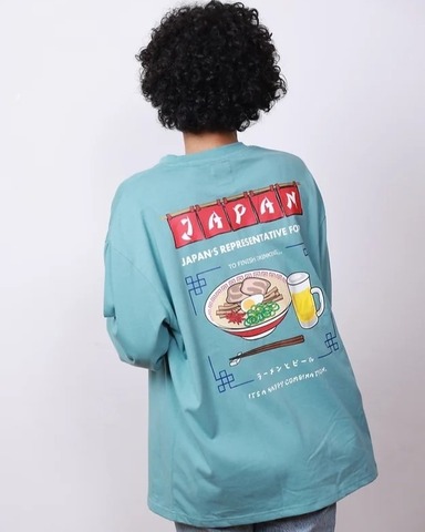 【YOIDORE】ラーメンとビール L/S TEE