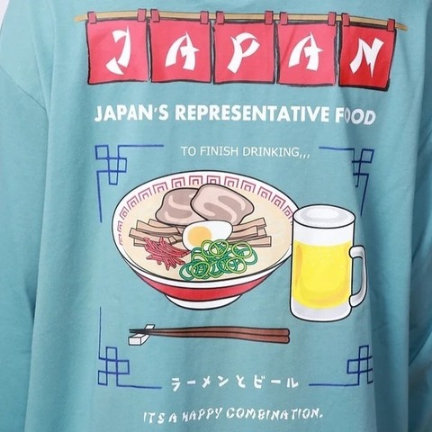 【YOIDORE】ラーメンとビール L/S TEE