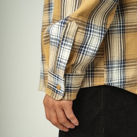 【BIG MIKE】HEAVY FLANNEL SHIRTS / BGE×WHT