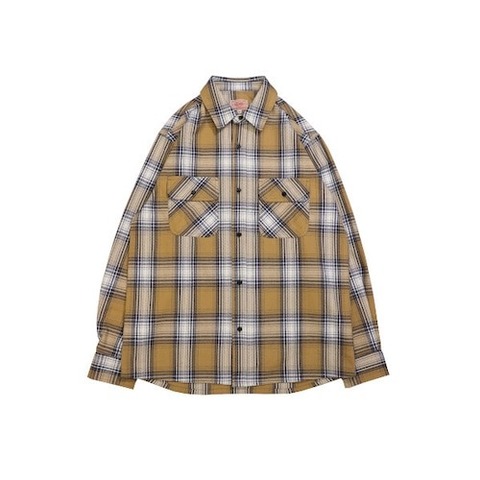 【BIG MIKE】HEAVY FLANNEL SHIRTS / BGE×WHT