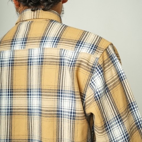 【BIG MIKE】HEAVY FLANNEL SHIRTS / BGE×WHT