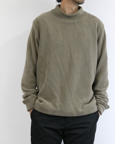 【LiSS】STRETCH FLEECE MOCKNECK CUTSEW