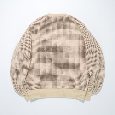 【SUPERTHANKS】Popcorn crew neck knit