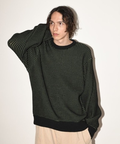 【SUPERTHANKS】Popcorn crew neck knit