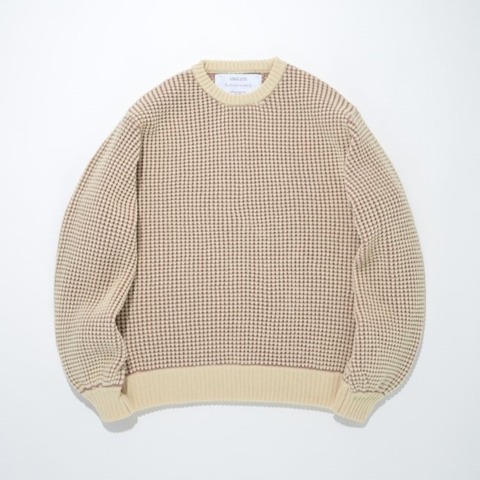 【SUPERTHANKS】Popcorn crew neck knit