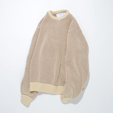 【SUPERTHANKS】Popcorn crew neck knit