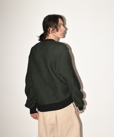 【SUPERTHANKS】Popcorn crew neck knit