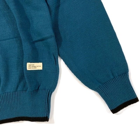 【ORGANICSTA】ORGANIC COTTON LINKING CREWNECK SWEATER