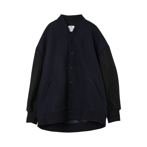 【Kelen】NO COLLAR EGG JACKET / RIOT VARSITY