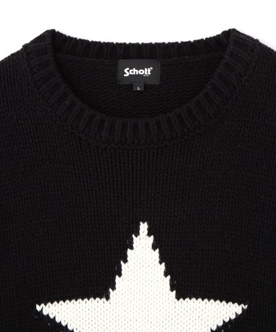 【SCHOTT】CREW KNIT STAR