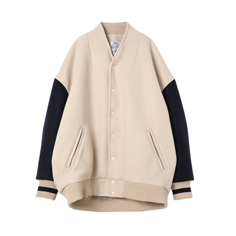 【Kelen】NO COLLAR EGG JACKET / RIOT VARSITY