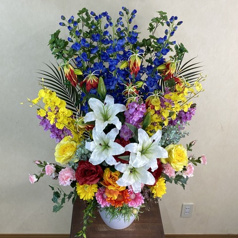 光触媒造花アレンジ822を上から見た画像