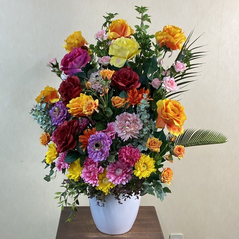 光触媒造花アレンジ827を横から見た画像
