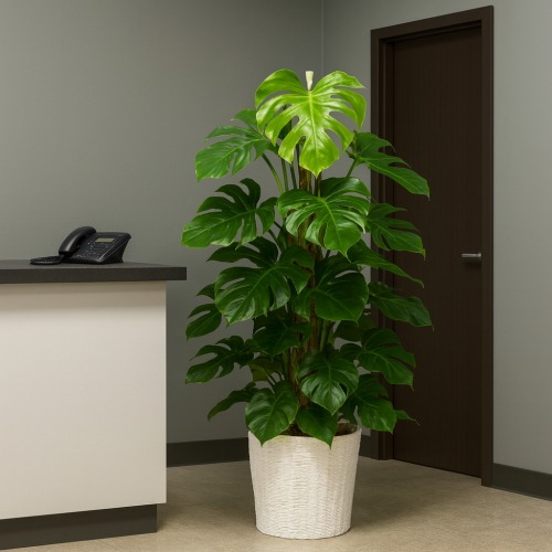 根っこバチバチ　モンステラ　クリームブリュレ　鉢17㎝サイズ 根っこバチバチ モンステラ クリームブリュレ 鉢17㎝サイズ