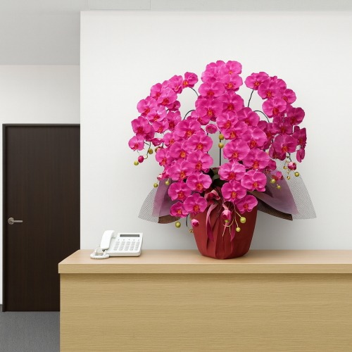 華やぎ咲く胡蝶蘭と薔薇の特大ピンクスワッグ 光触媒フラワー サマーリース 造花 華やぎ咲く胡蝶蘭と薔薇の特大ピンクスワッグ 光触媒フラワー