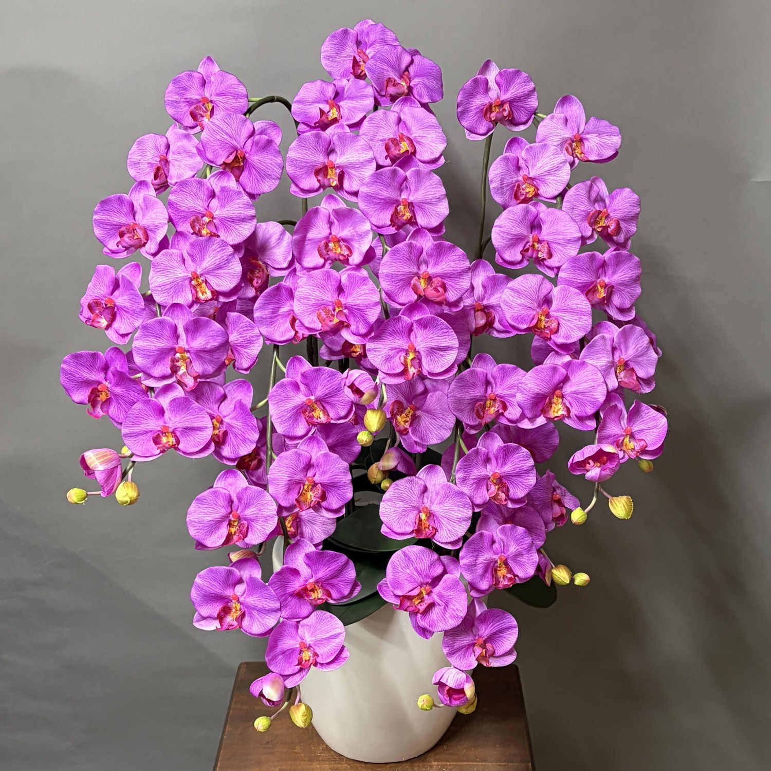 光触媒造花胡蝶蘭l5本立ち(濃いピンク)W15M