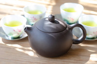 深蒸し茶用 中国茶器 紫砂茶壷 帯網急須 260cc 
