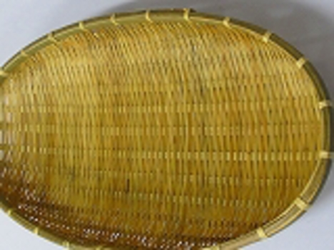 竹ザル　楕円1枚　大59cm浄水竹炭5枚付竹ひごに厚みがあるので堅牢で丈夫な竹ザルです。水切りが良くて丁寧なこだわりの作りで日本の職人の冴えた技です。