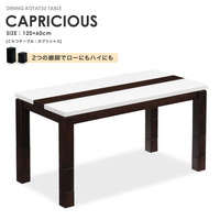  こたつ テーブル『こたつテーブル CAPRICIOUS 120×60cm』 こたつテーブル 長方形 ハイタイプ ロータイプ 継脚付き【uk1033】