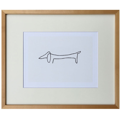 絵 アートポスター アートパネル ピカソ 額装付き インテリア 犬の絵 犬