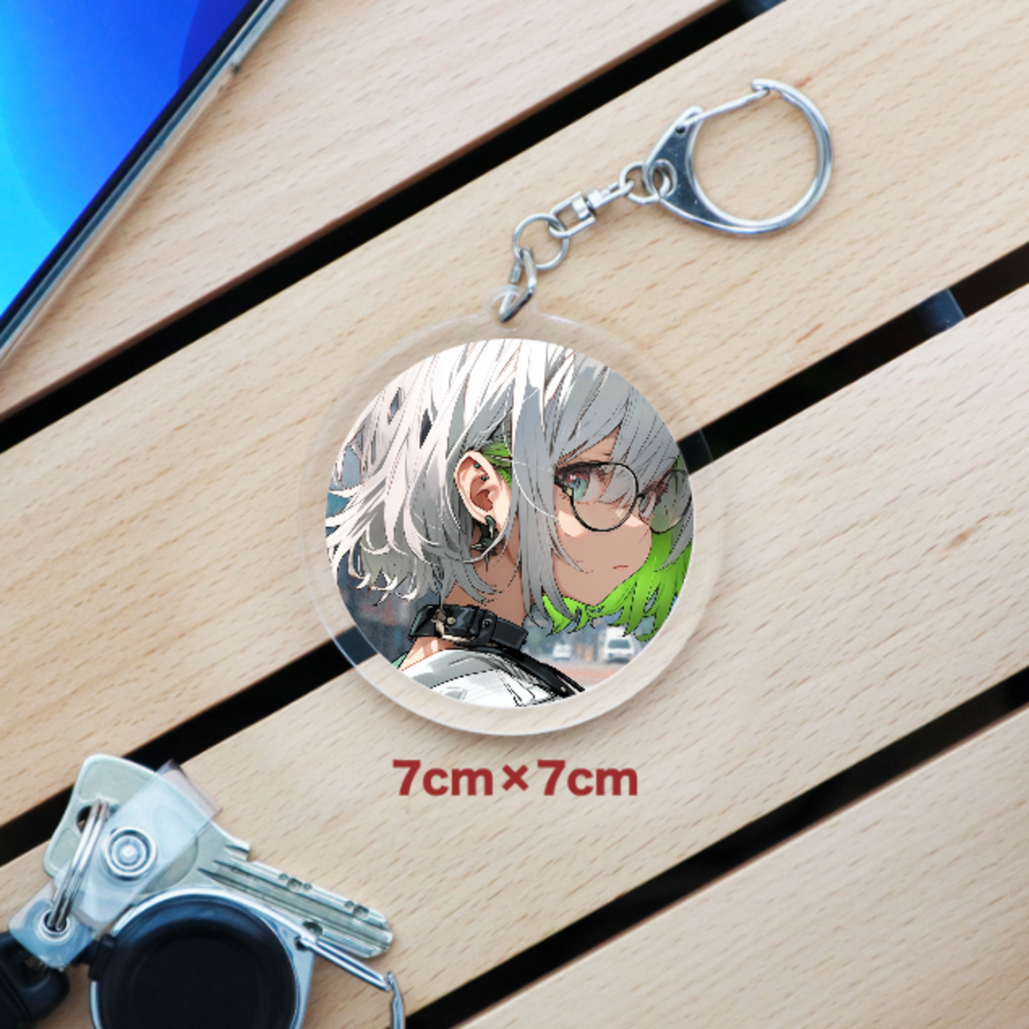 アクリルキーホルダー【まる】7cm