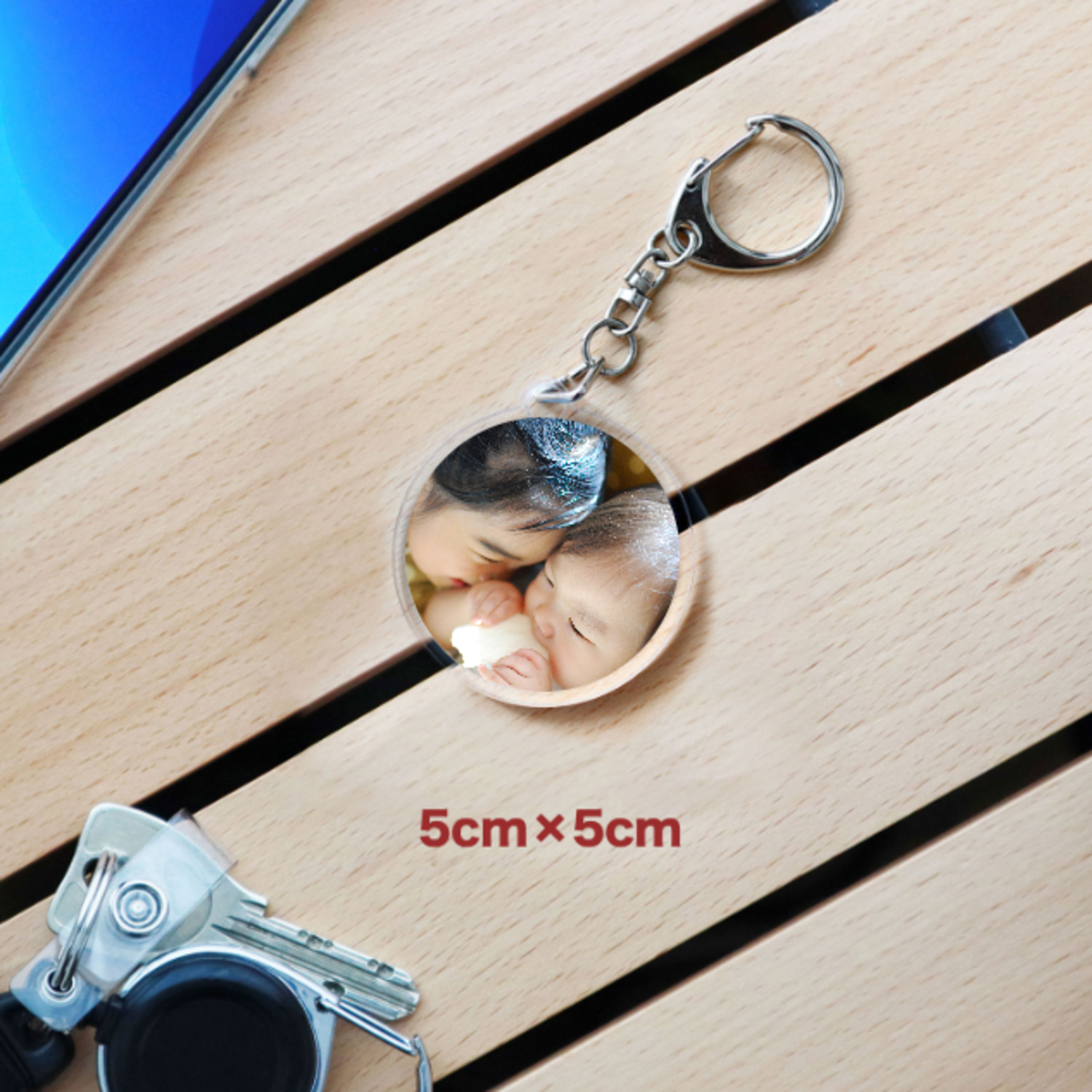 アクリルキーホルダー【まる】5cm