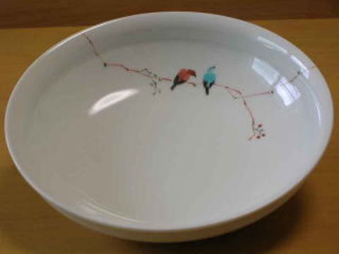 つぐみ鳥7寸深皿