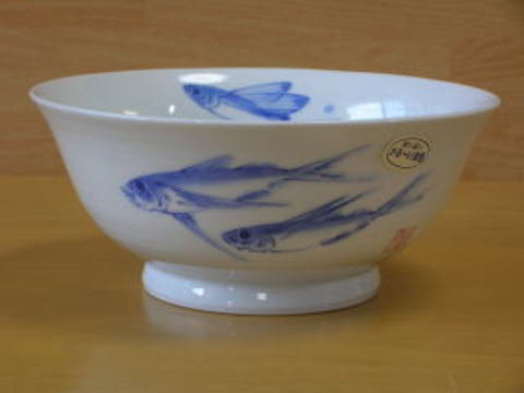 染魚紋軽々麺鉢