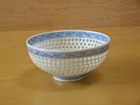 青海波水晶彫飯碗