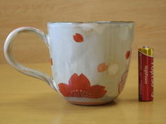 清水焼　幹窯　桜の花マグカップ